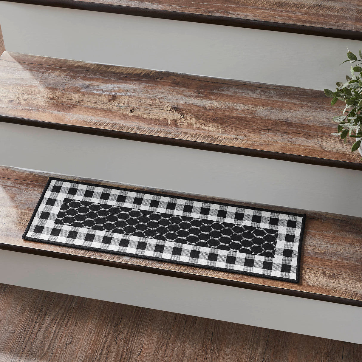 Down Home Polyester Stair Tread Rect Latex 8.5x27, Set of 7