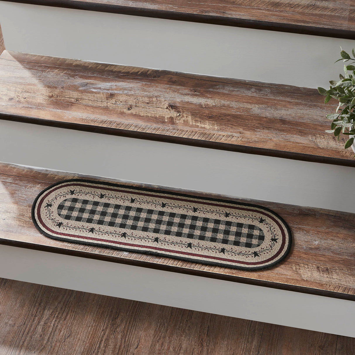 Pip Vinestar Polyester Stair Tread Oval Latex 8.5x27