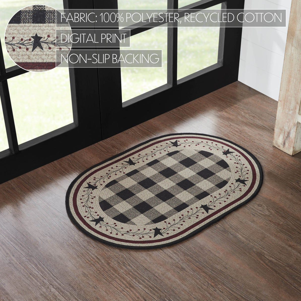 Pip Vinestar Polyester Rug Oval 20x30