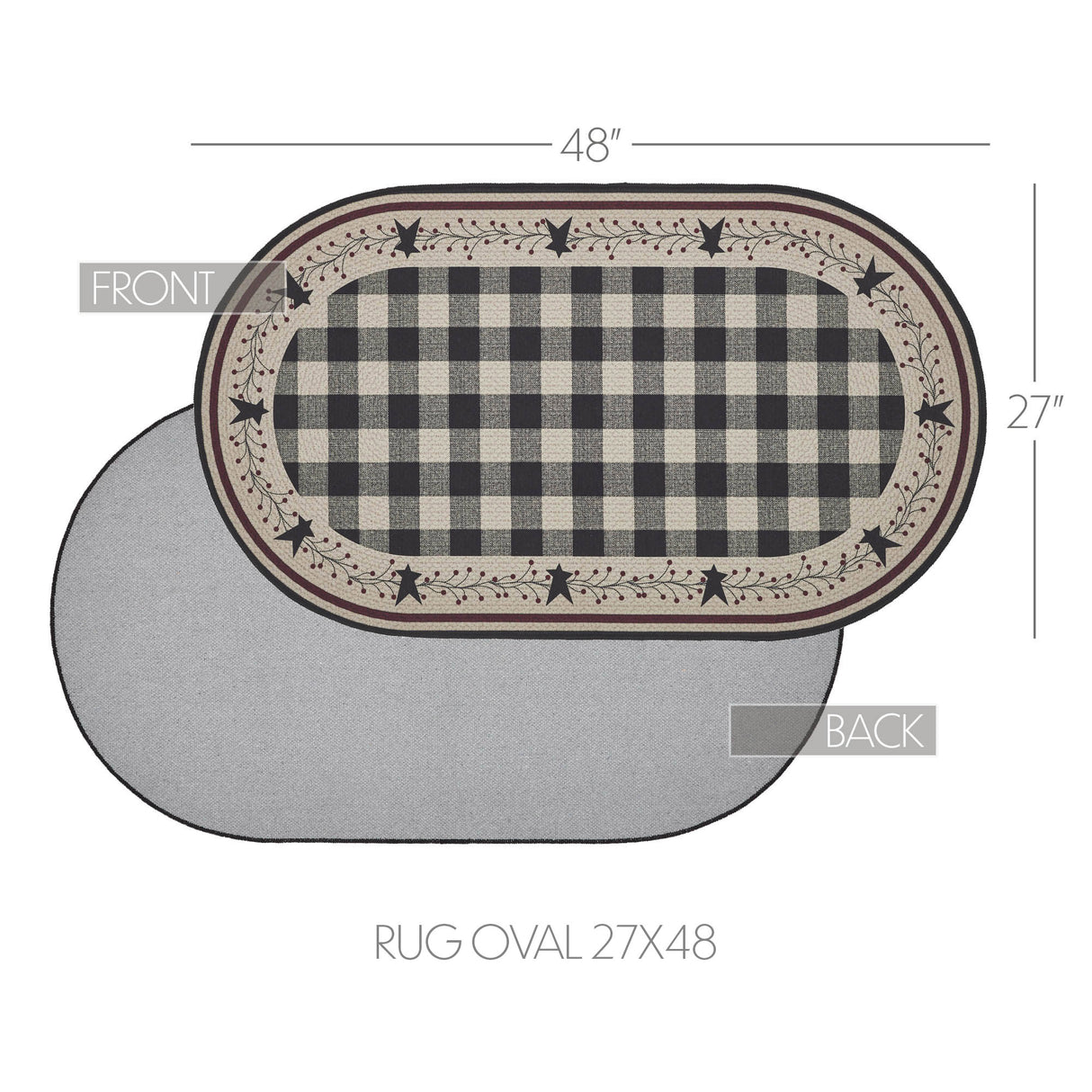 Pip Vinestar Polyester Rug Oval 27x48