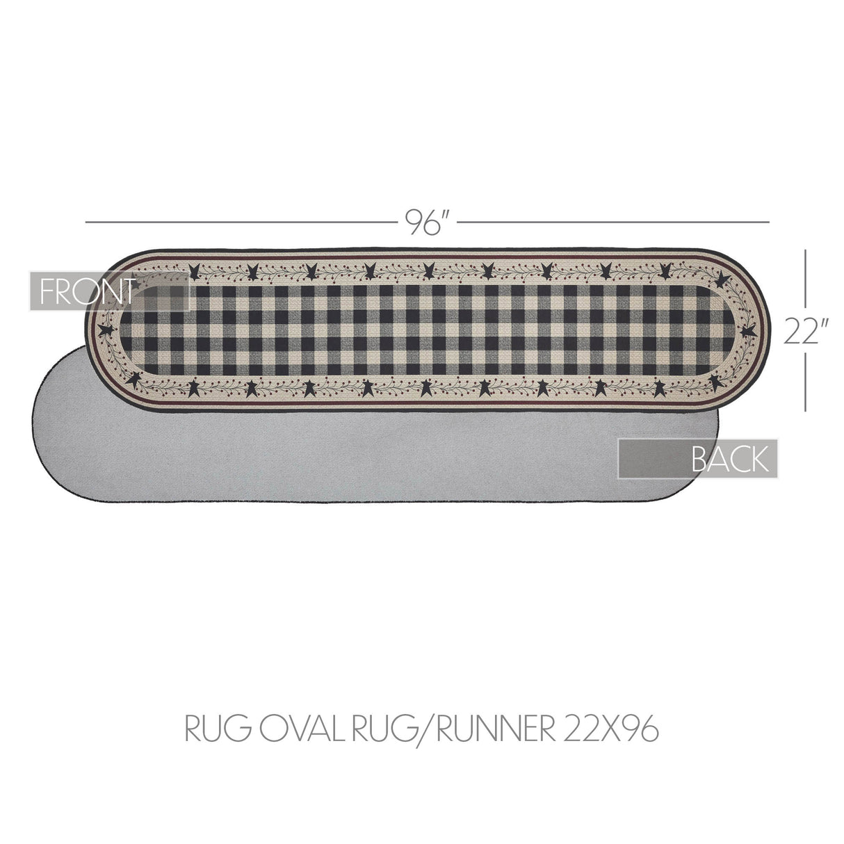 Pip Vinestar Polyester Rug/Runner Oval 22x96