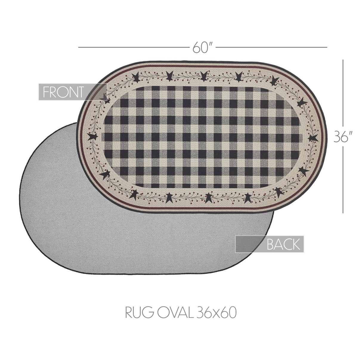 Pip Vinestar Polyester Rug Oval 36x60