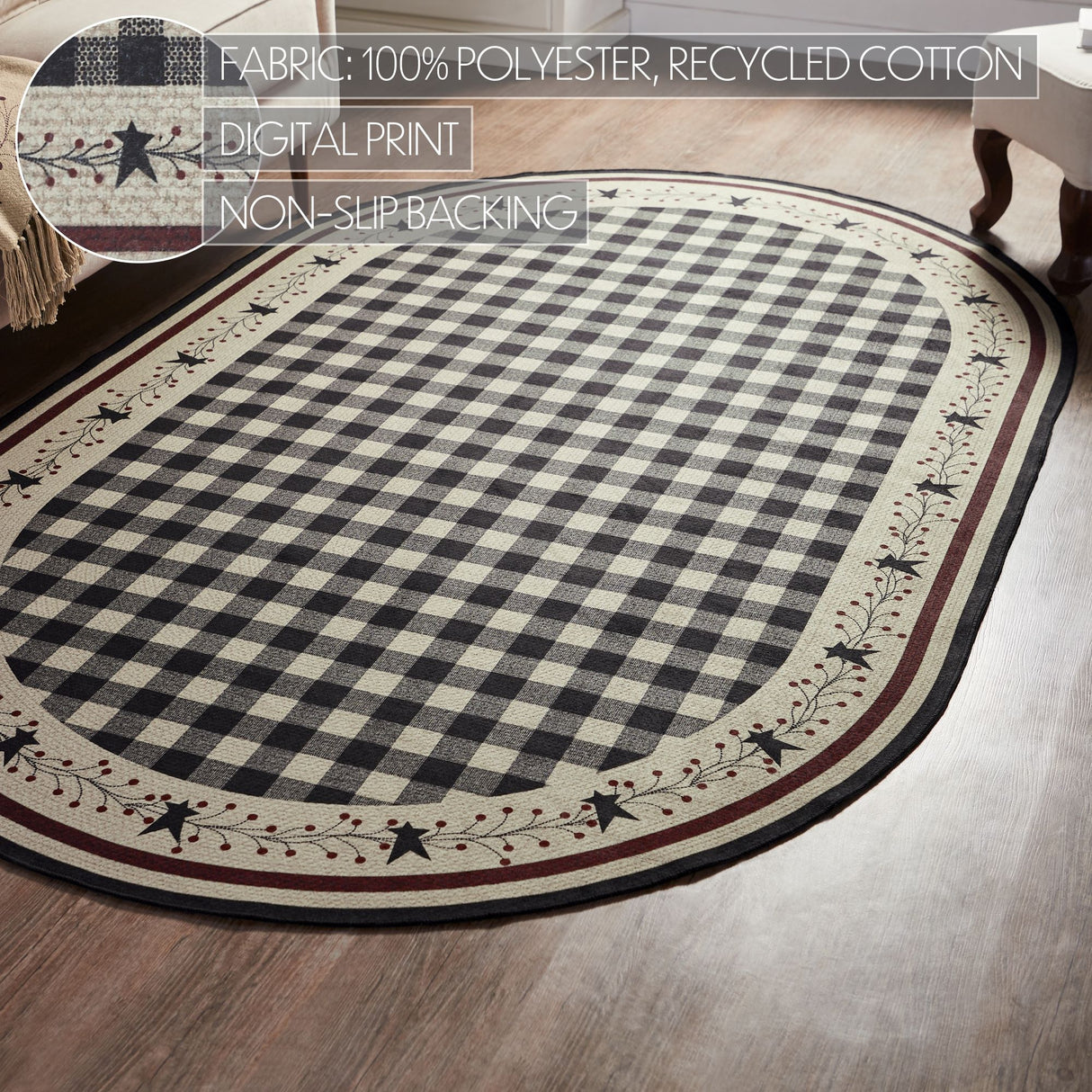 Pip Vinestar Polyester Rug Oval 60x96