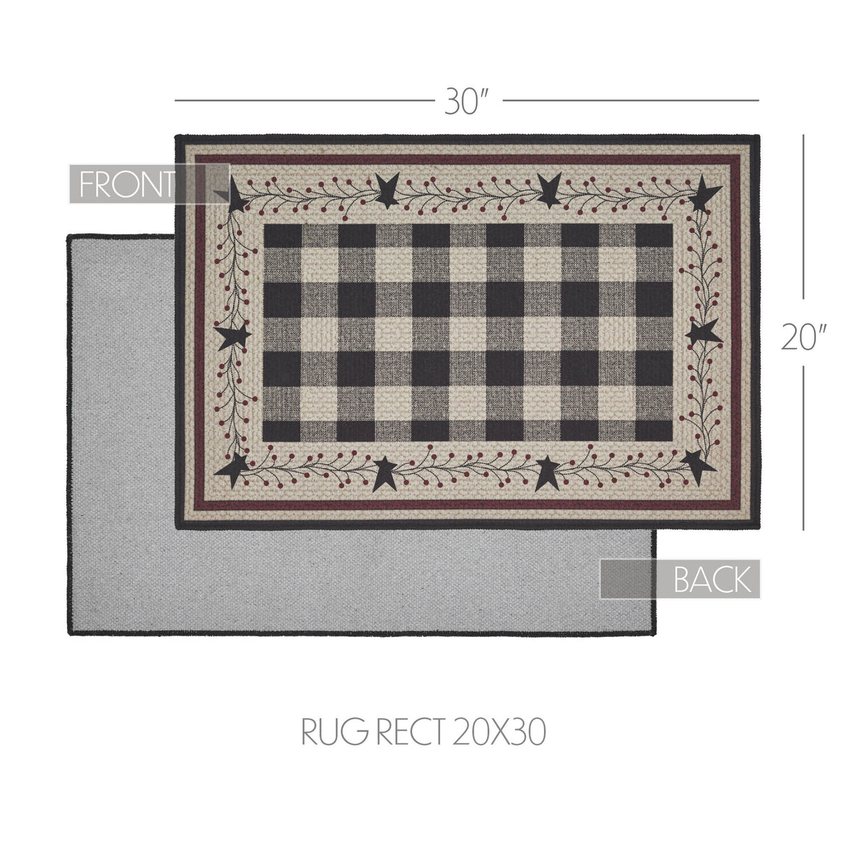 Pip Vinestar Polyester Rug Rect 20x30