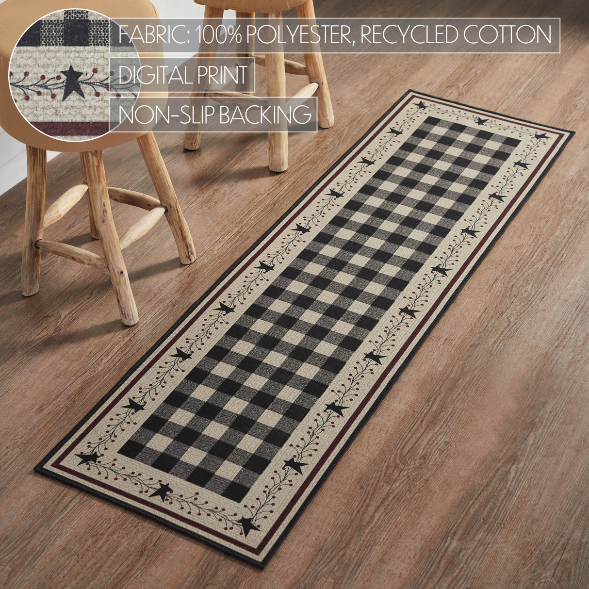 Pip Vinestar Polyester Rug/Runner Rect 22x78