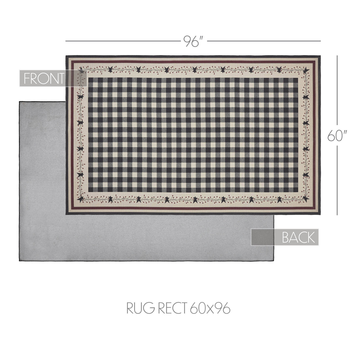 Pip Vinestar Polyester Rug Rect 60x96