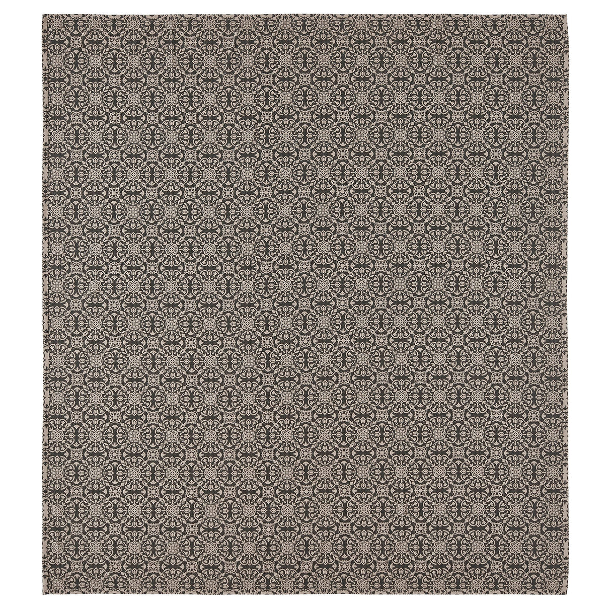 Custom House Black Tan Jacquard King Coverlet 106Wx97L