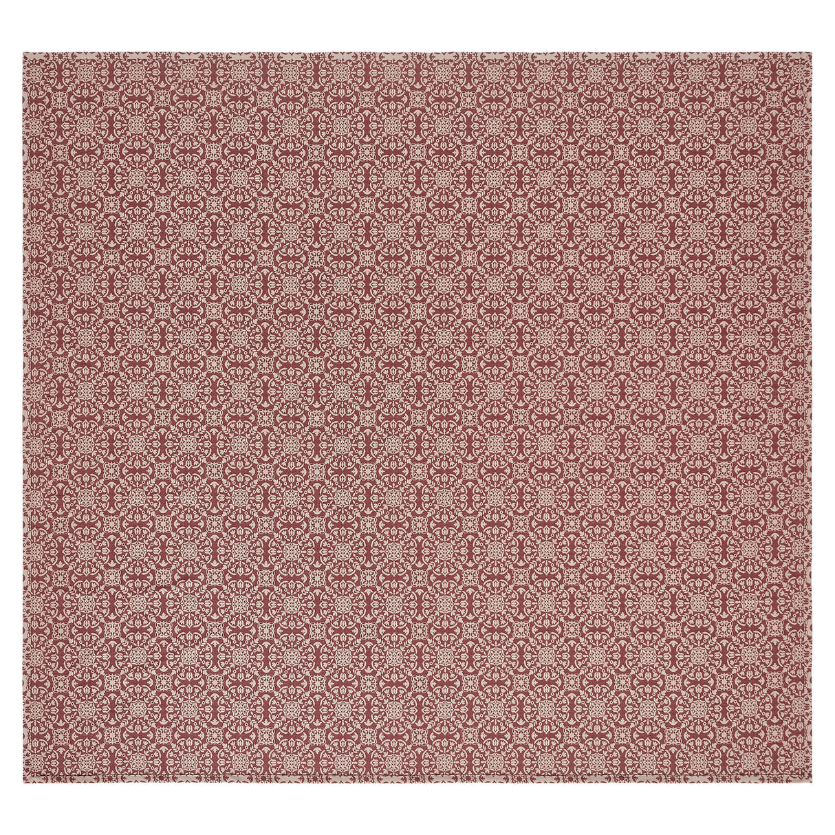 Custom House Burgundy Tan Jacquard King Coverlet 106Wx97L