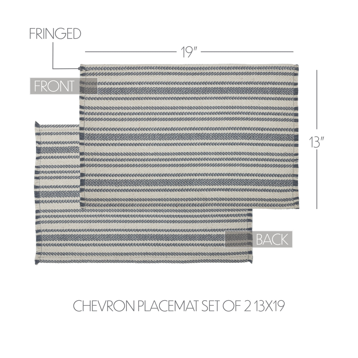 Finders Keepers Chevron Placemat Set of 2 13x19