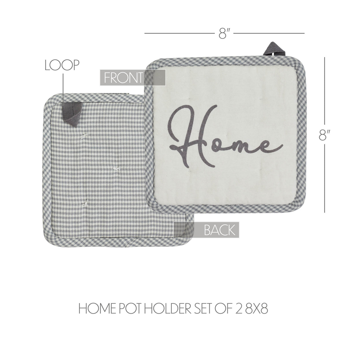 Finders Keepers Home Pot Holder Set of 2 8x8