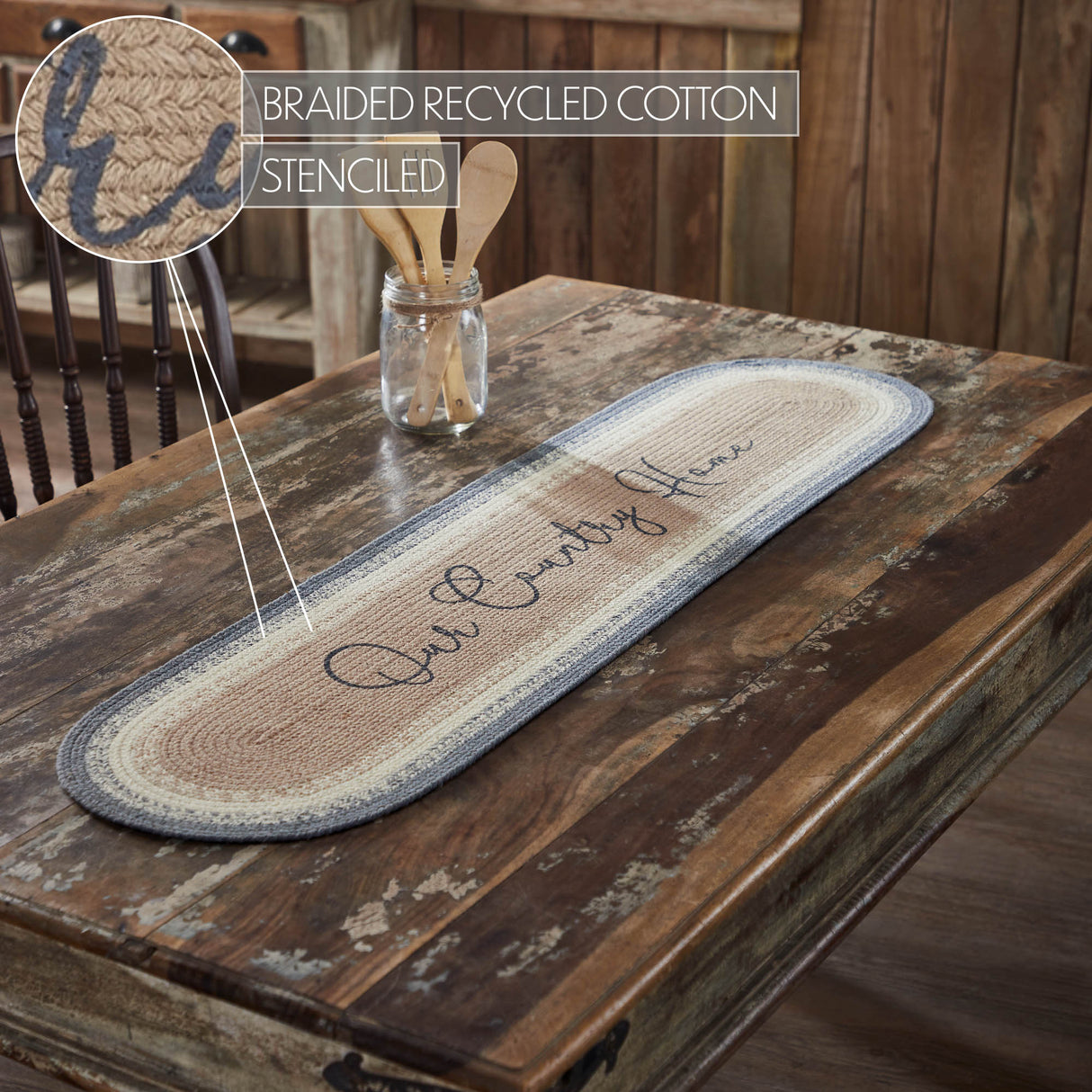 Finders Keepers Our Country Home Oval Runner 12x48