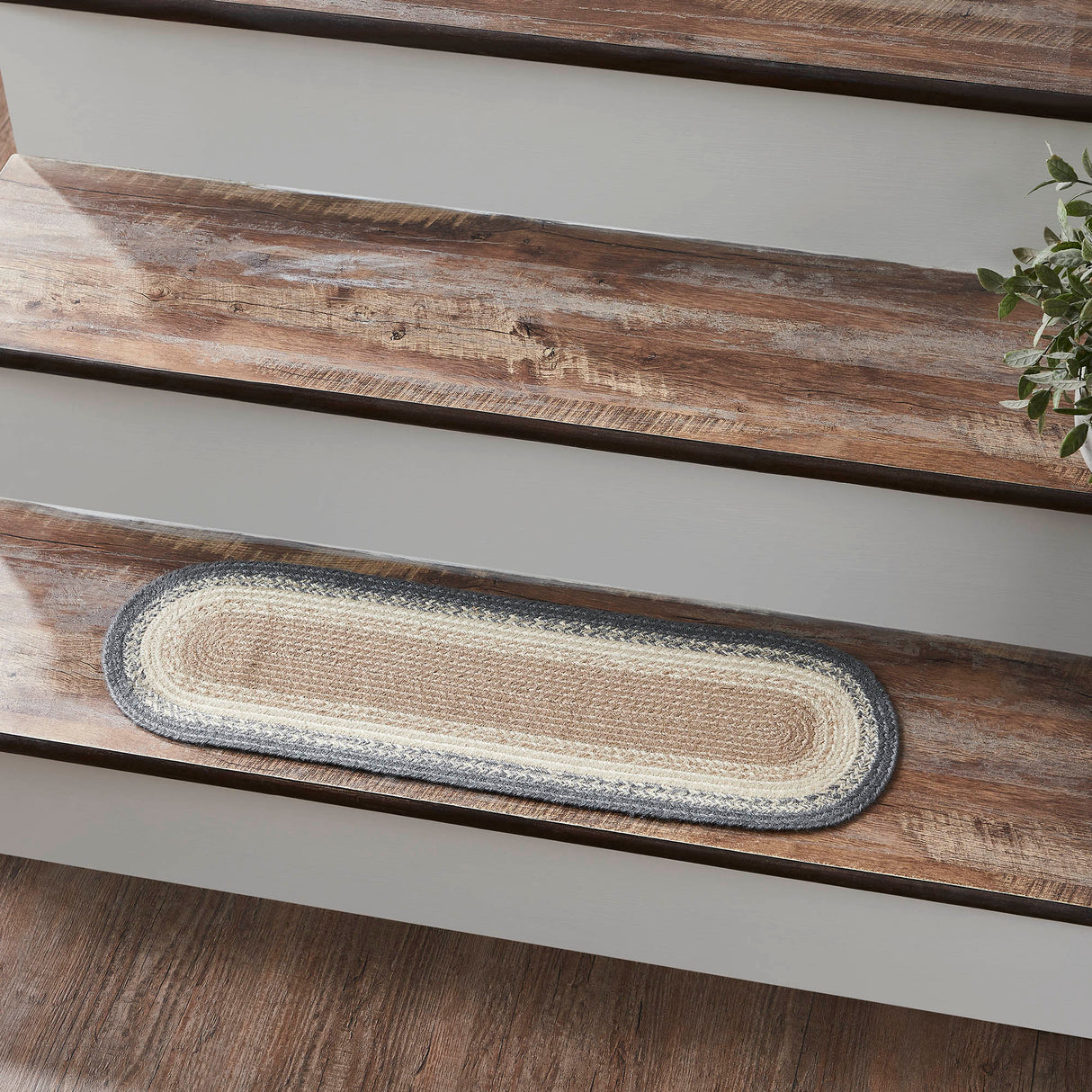 Finders Keepers Jute Stair Tread Oval Latex 8.5x27, Set of 7