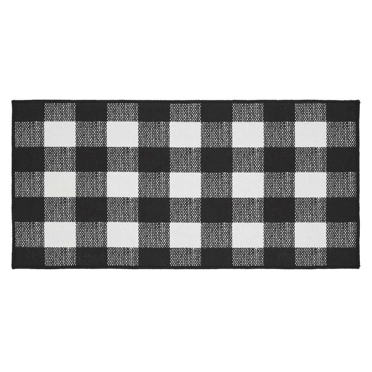 VHC Brands Annie Buffalo Check Country Black 2 Piece Rug Set, 17x36 and 17x48