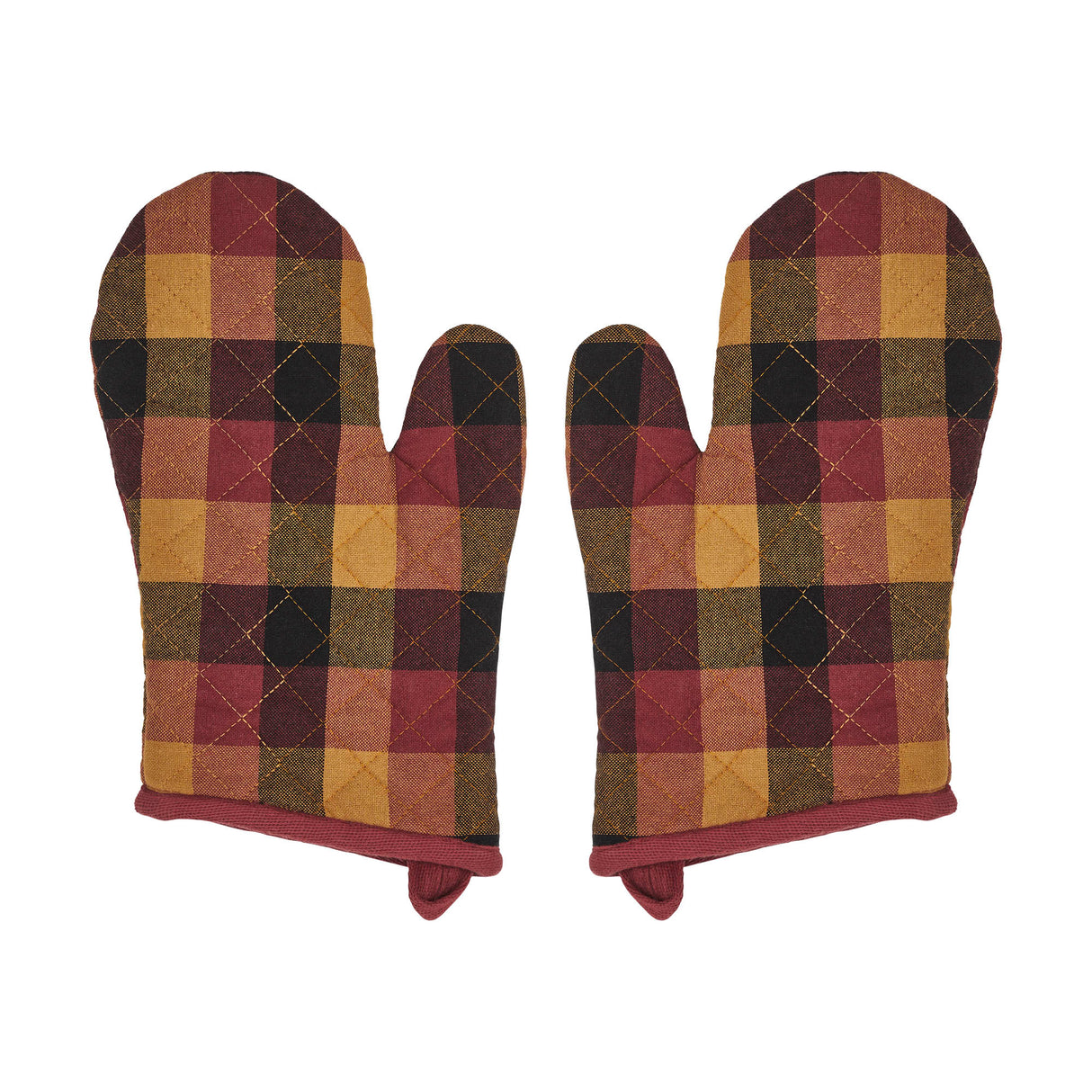 Heritage Farms Primitive Check Oven Mitt Set of 2