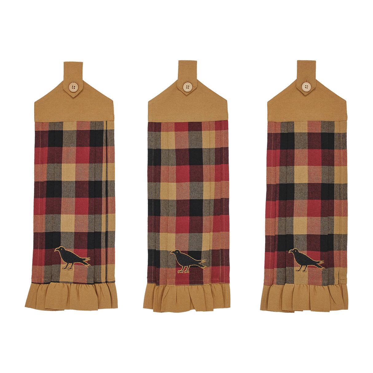 VHC Brands Heritage Farms 7PC Set 2 Oven Mitts 2 Pot Holders and 3 Tea Towels
