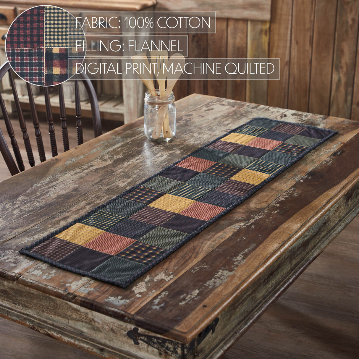 Heritage Farms Quilted Runner 12x48