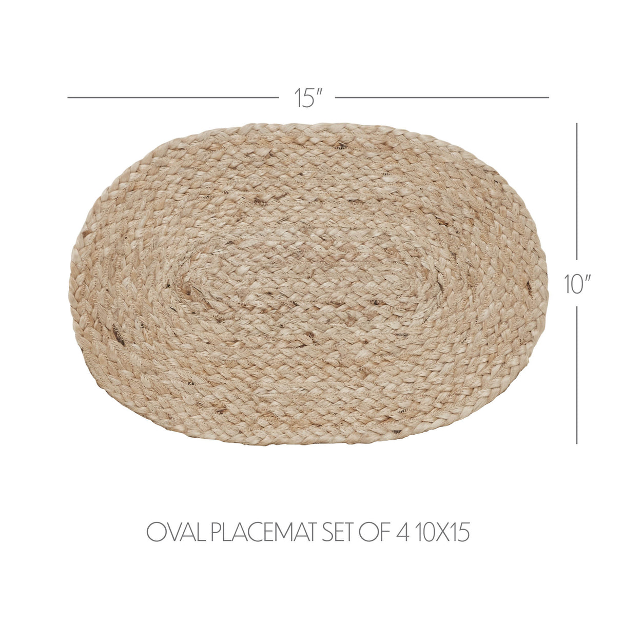Natural Jute Placemat Set of 4 10x15