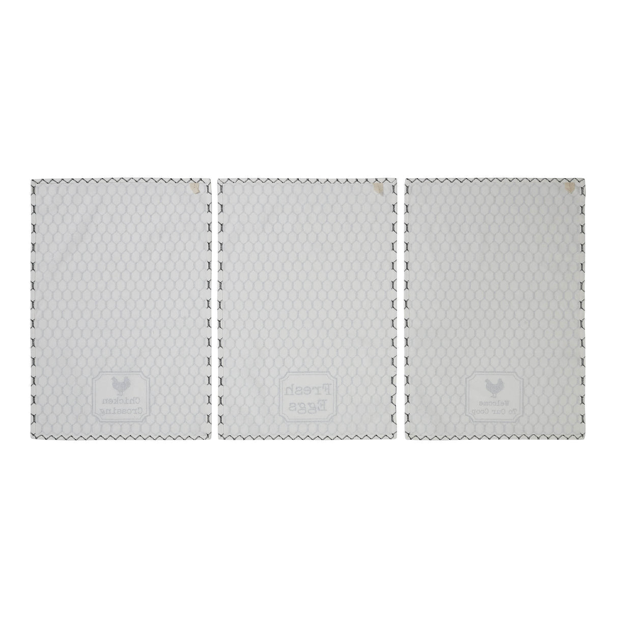 Down Home Chicken Crossing Tea Towel Set of 3 19x28