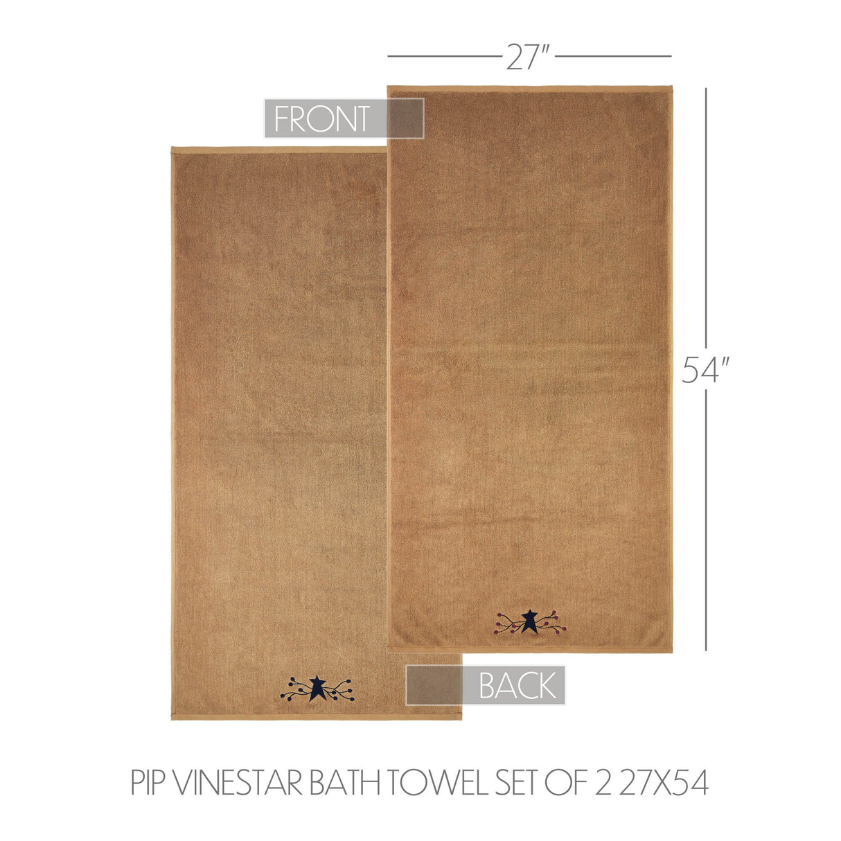 Pip Vinestar Bath Towel Set of 2 27x54