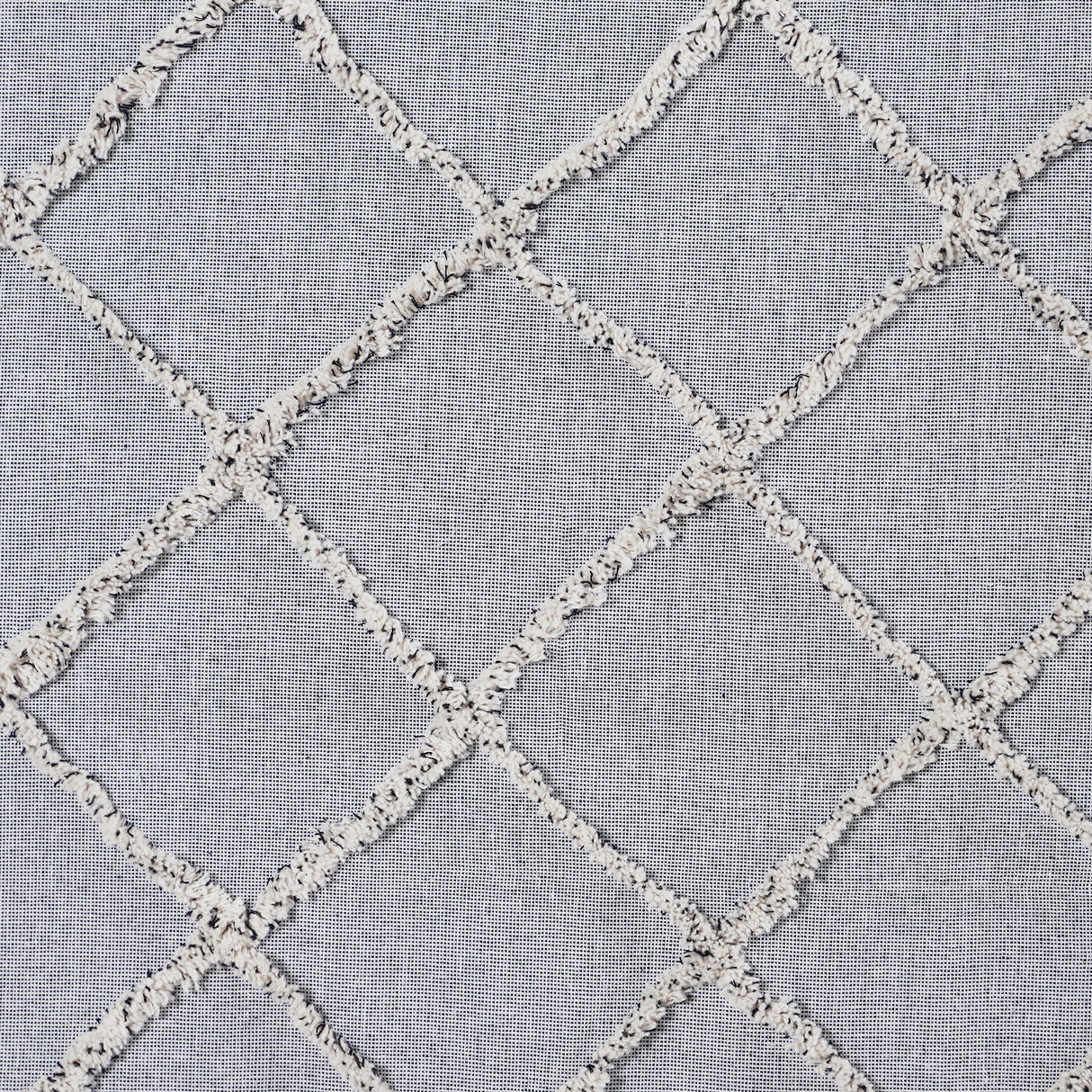 Frayed Lattice Creme & Black Pillow 20x20