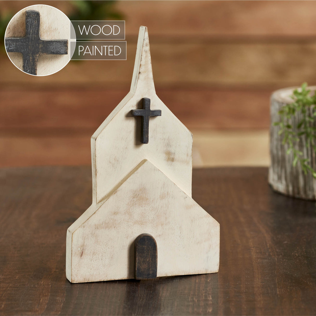 Wooden Block Church 10x6x1
