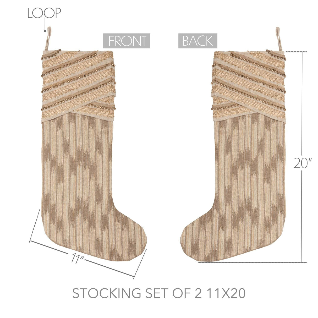 Celebrate Stocking Set of 2 11x20