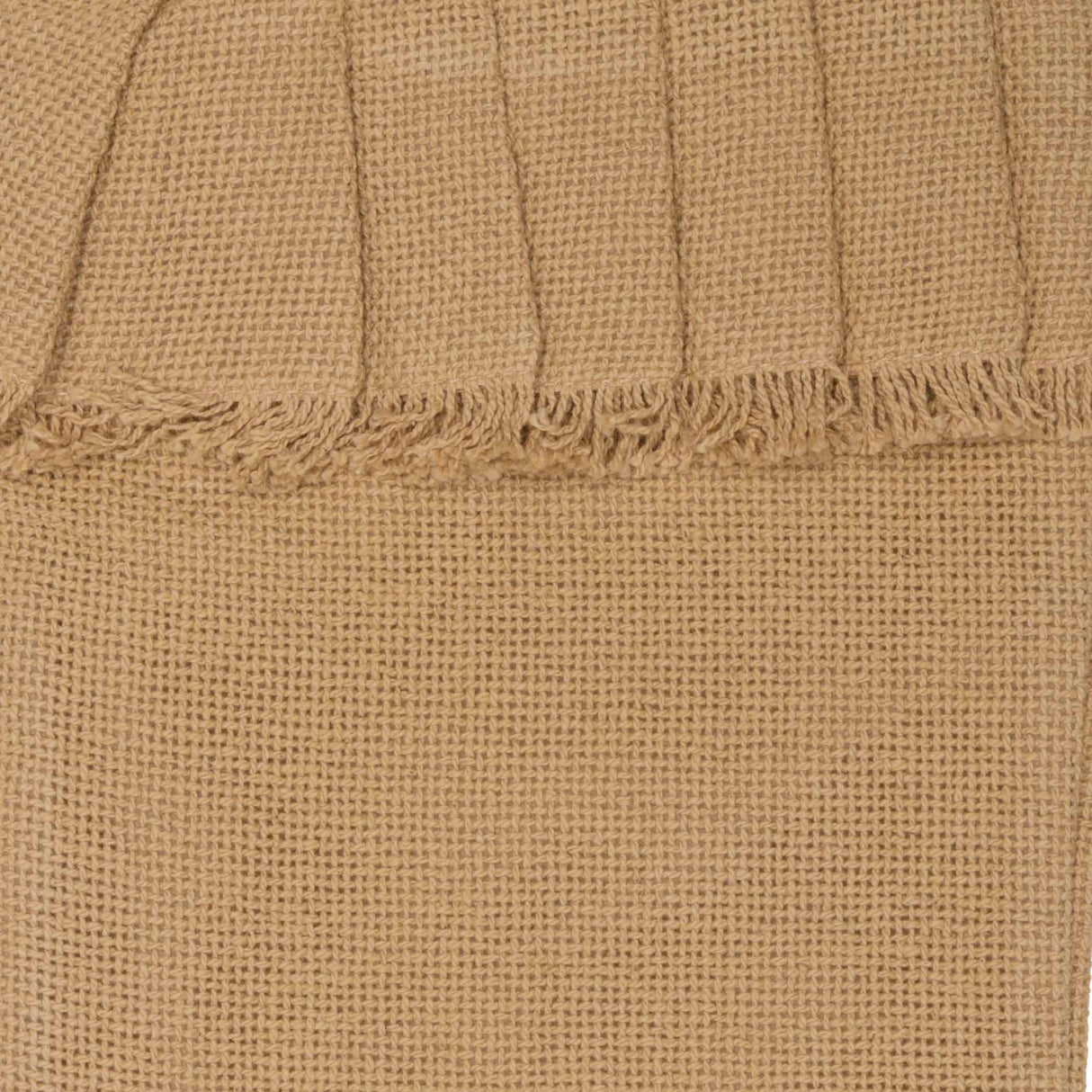 Festive Natural Burlap Ruffled Stocking Set of 2 11x20