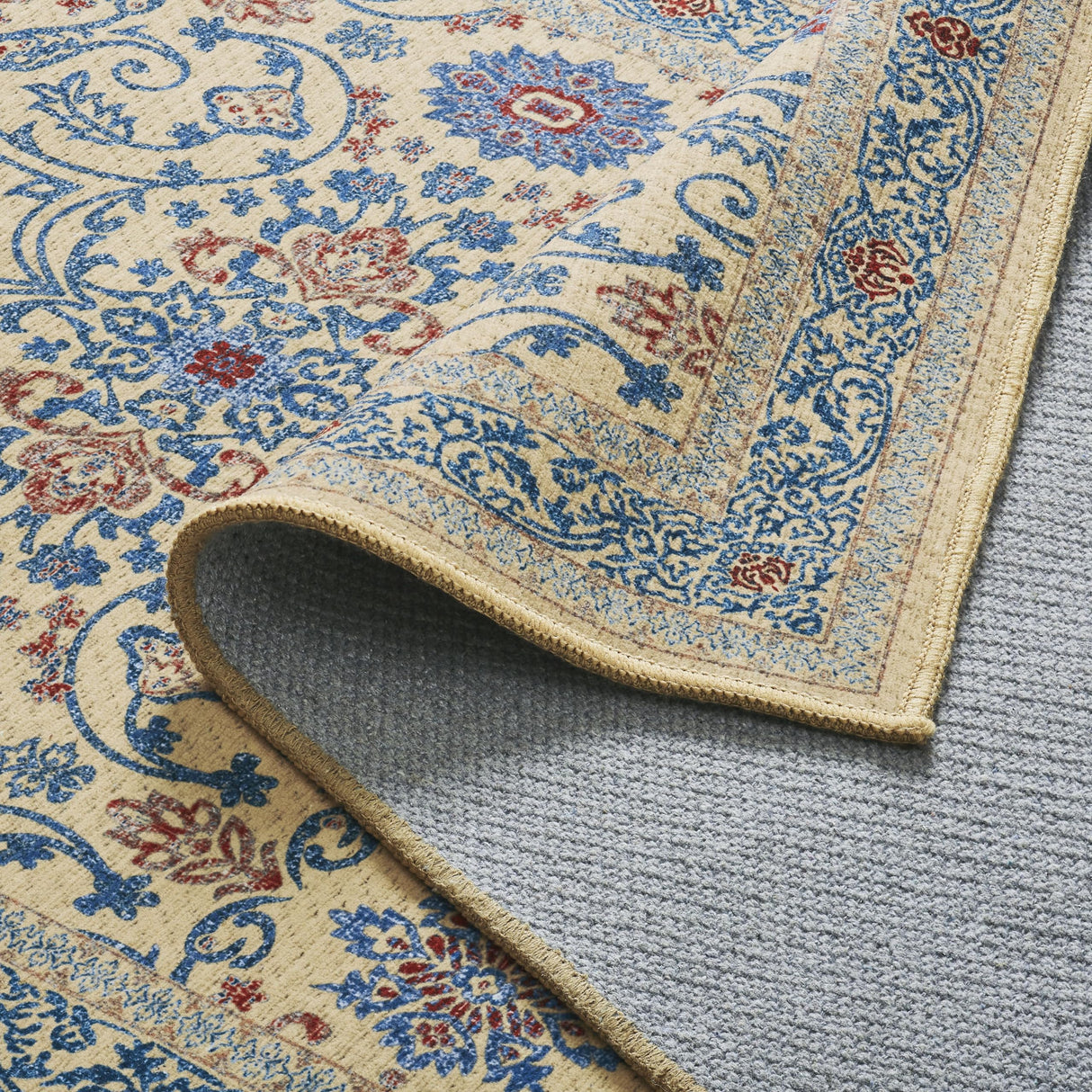 Medallion Beige Rug Rect 24x72