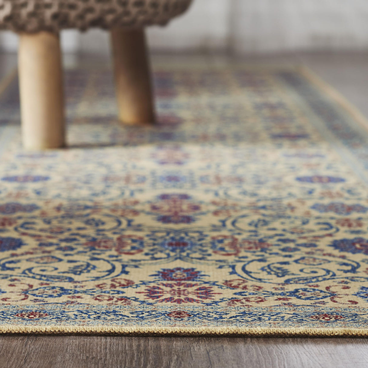 Medallion Beige Rug Rect 24x96