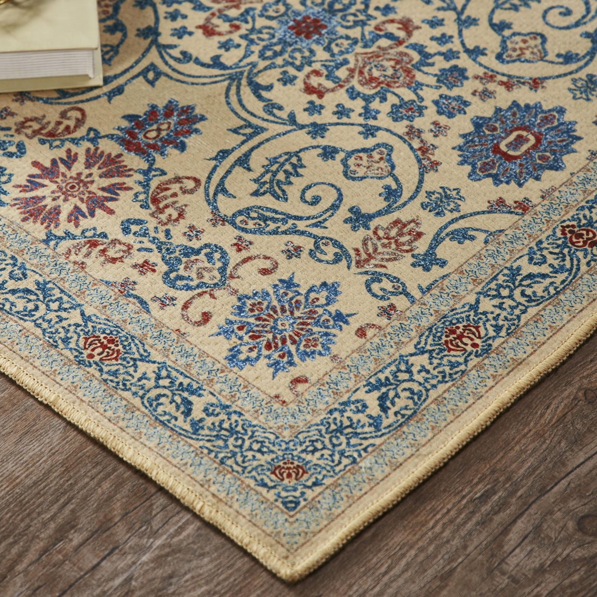 Medallion Beige Rug Rect 24x96