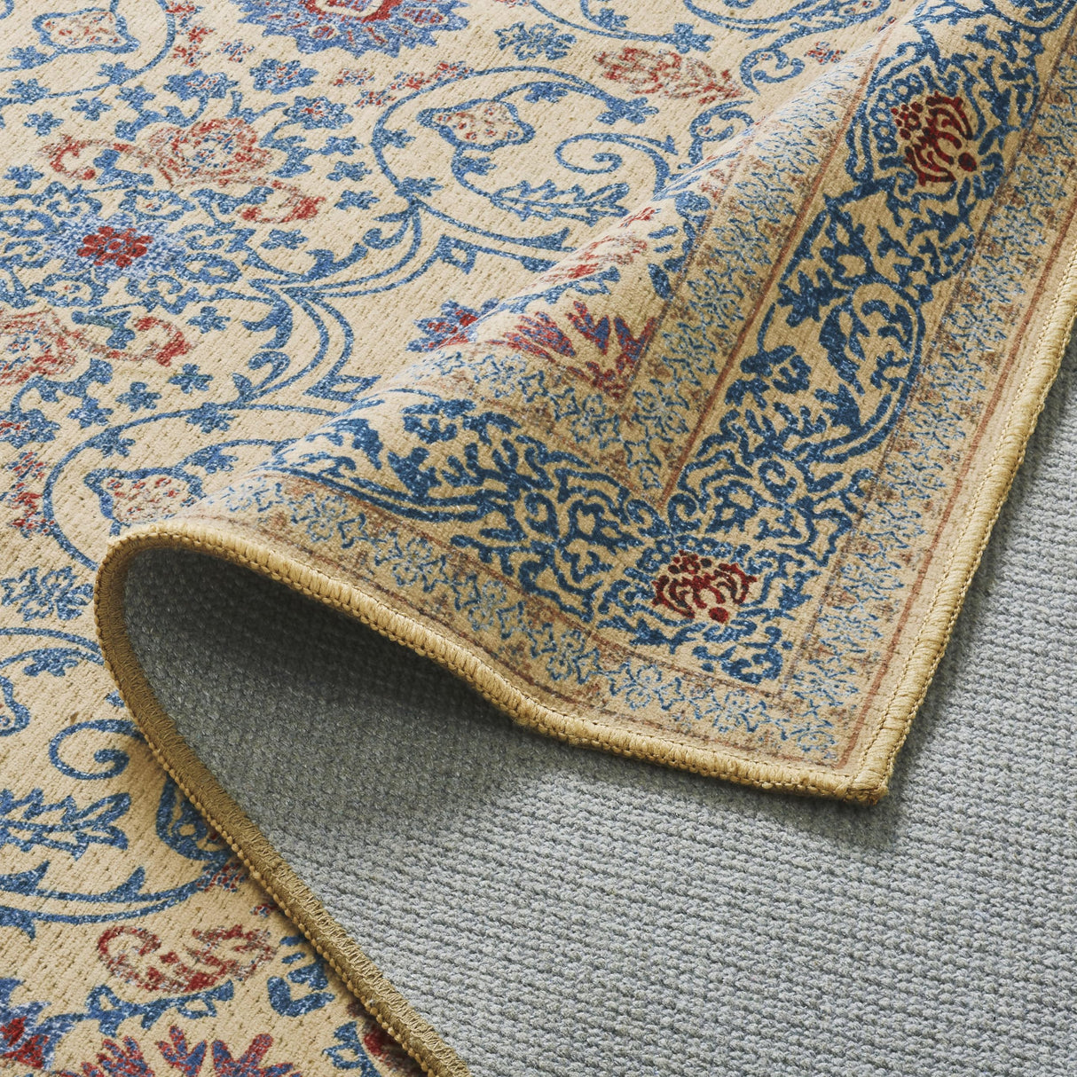 Medallion Beige Rug Rect 24x120