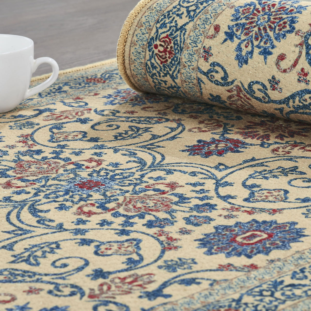 Medallion Beige Rug Rect 24x120