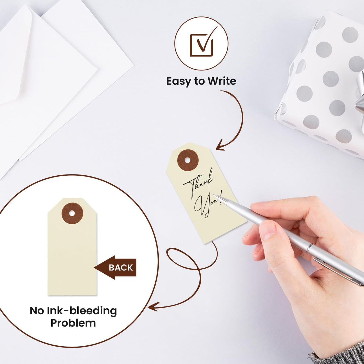 9pt Creme Manila Tag Set of 200 Size #1