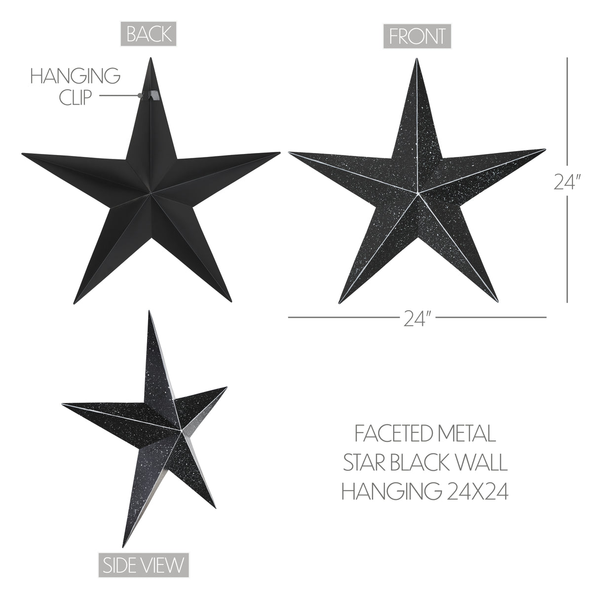 85030-Faceted-Metal-Star-Black-Wall-Hanging-24x24-image-1