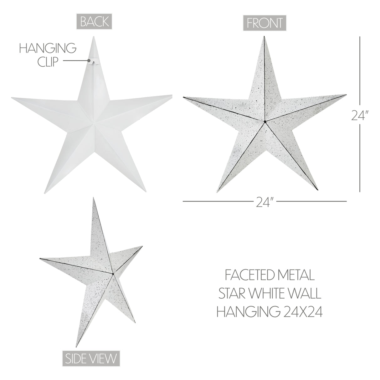 85031-Faceted-Metal-Star-White-Wall-Hanging-24x24-image-1