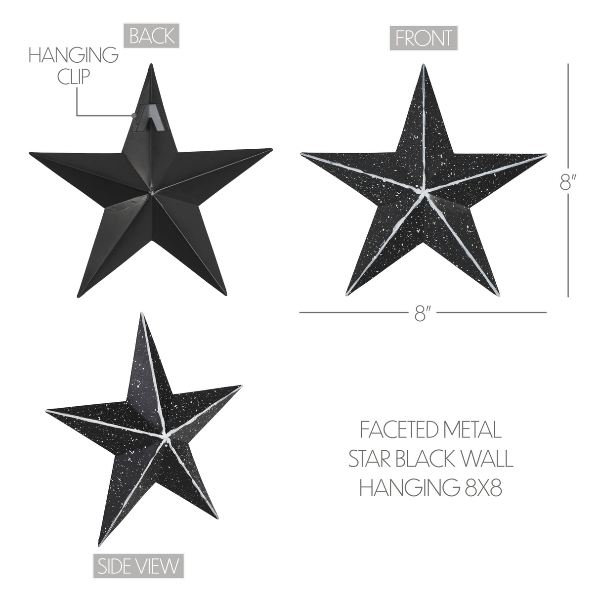 85040-Faceted-Metal-Star-Black-Wall-Hanging-8x8-image-1