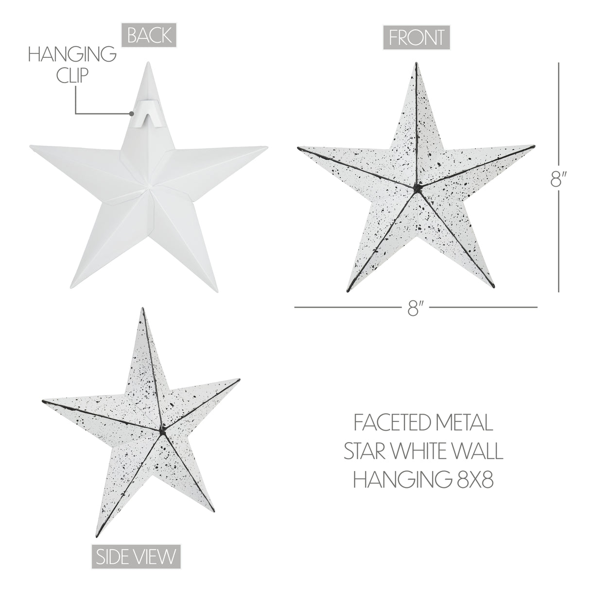 85041-Faceted-Metal-Star-White-Wall-Hanging-8x8-image-1