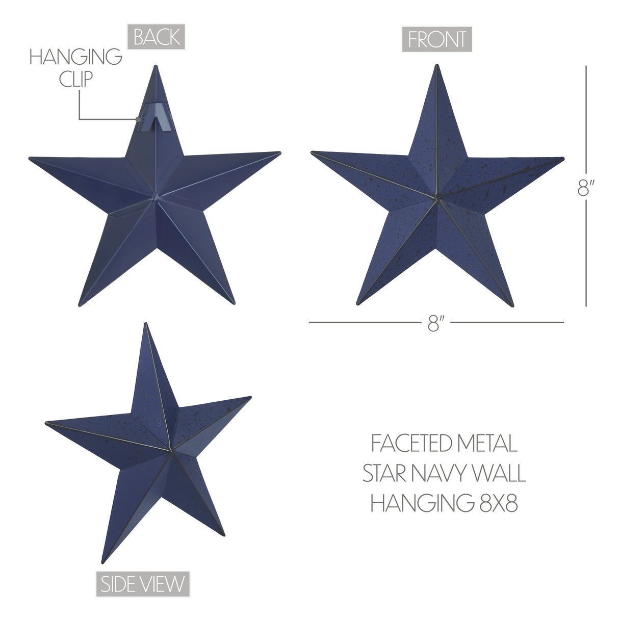 85043-Faceted-Metal-Star-Navy-Wall-Hanging-8x8-image-1