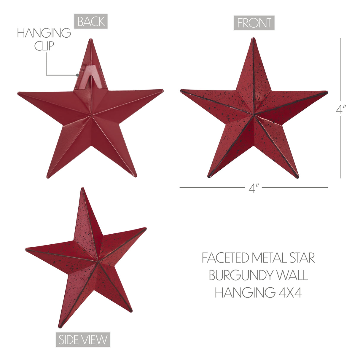 85047-Faceted-Metal-Star-Burgundy-Wall-Hanging-4x4-image-1