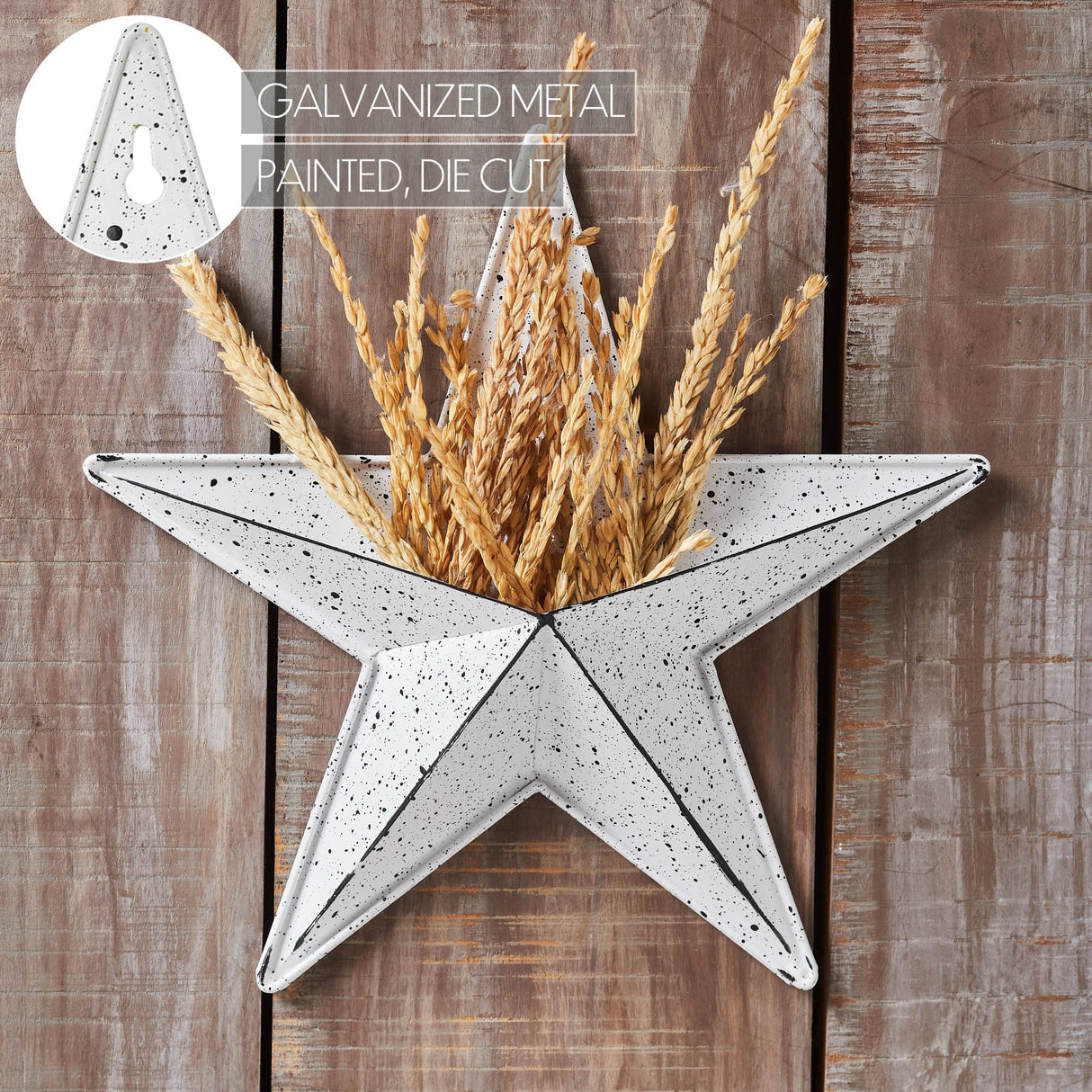 85051-Faceted-Metal-Star-White-Wall-Hanging-w/-Pocket-12x12-image-1