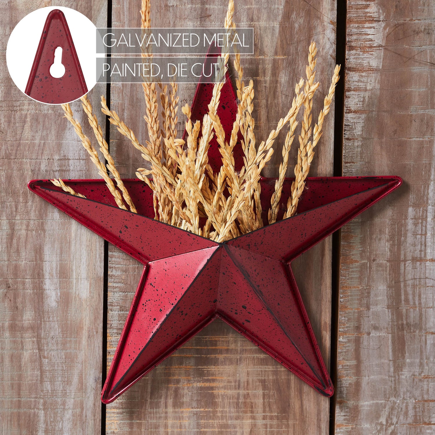 85052-Faceted-Metal-Star-Burgundy-Wall-Hanging-w/-Pocket-12x12-image-1