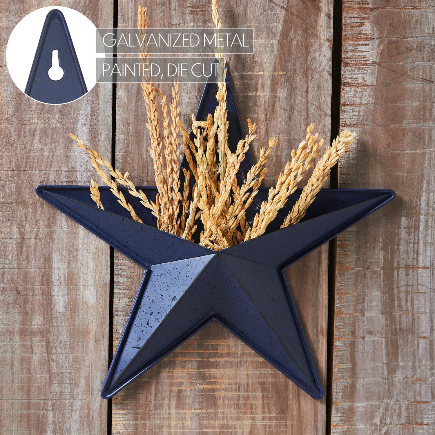 85053-Faceted-Metal-Star-Navy-Wall-Hanging-w/-Pocket-12x12-image-1