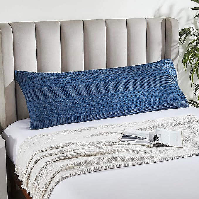 100% Cotton Waffle Weave Pillow Cover, Lightweight & Breathable Woven Sham