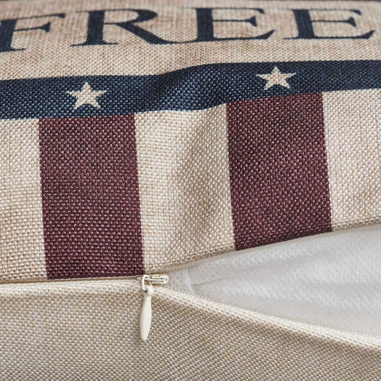 Free and Brave Pillow Cover Set of 2 16Lx16W