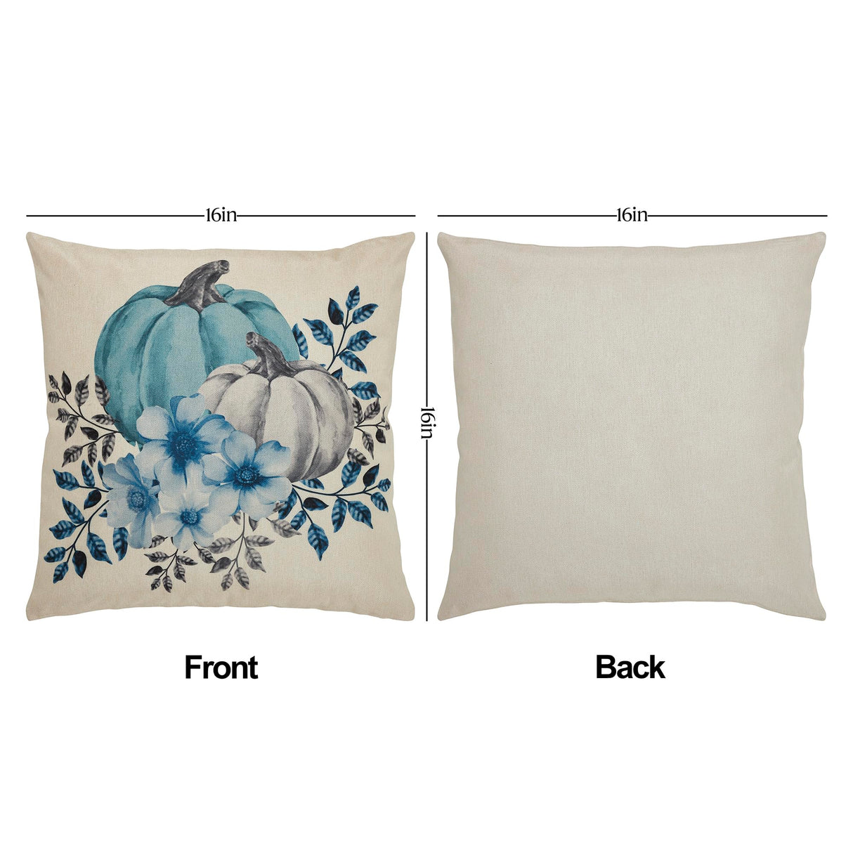 Fall Greetings Pillow Cover Set of 4 16Lx16W