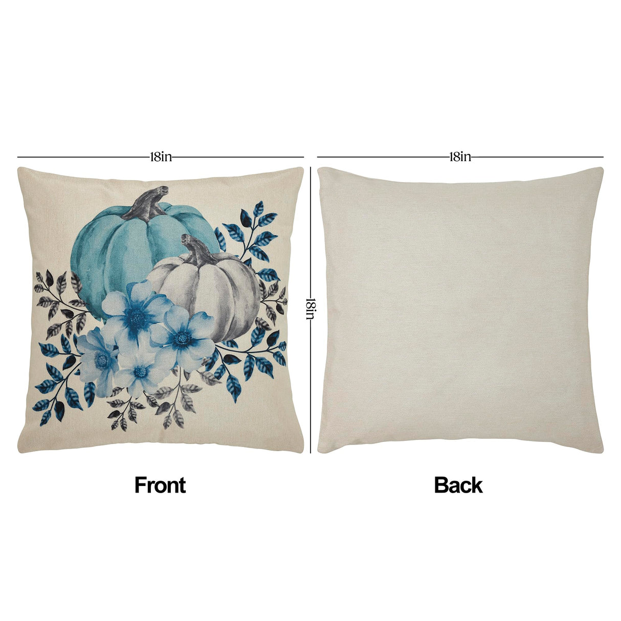 Fall Greetings Pillow Cover Set of 4 18Lx18W