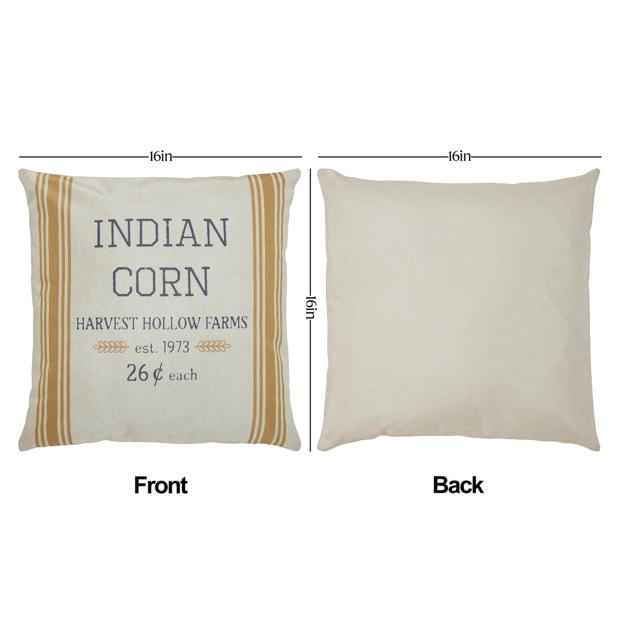 Harvest Hollow Pillow Cover Set of 2 16Lx16W