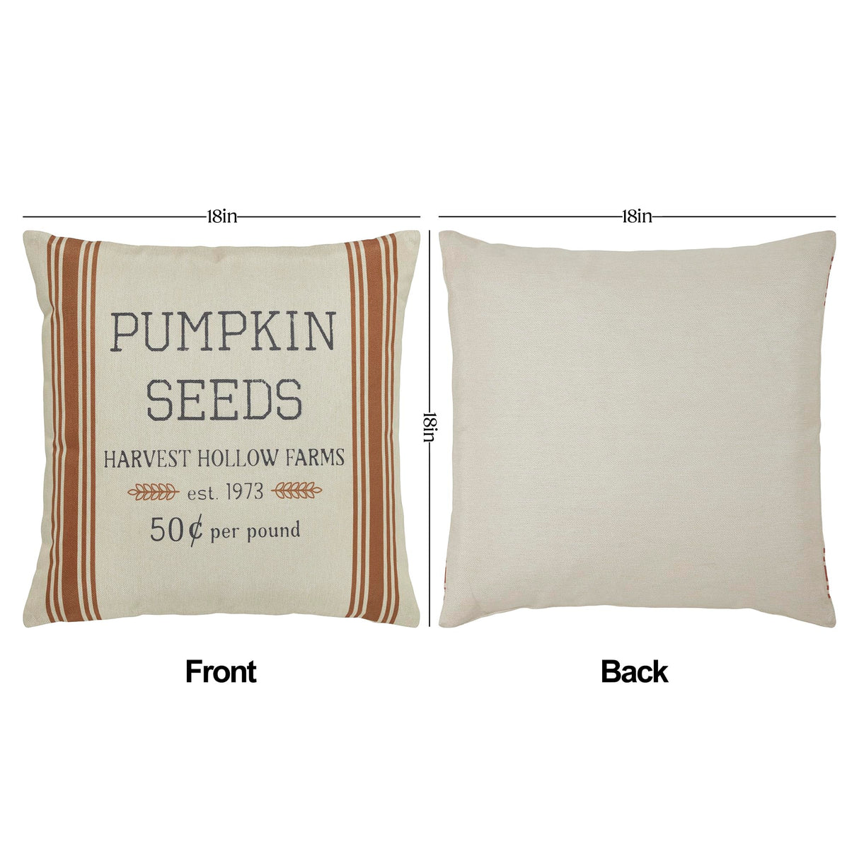 Harvest Hollow Pillow Cover Set of 2 18Lx18W