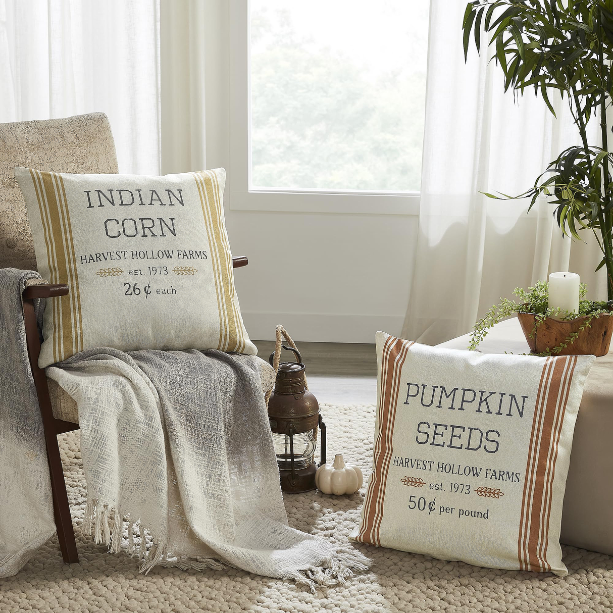 Harvest Hollow Pillow Cover Set of 2 20Lx20W