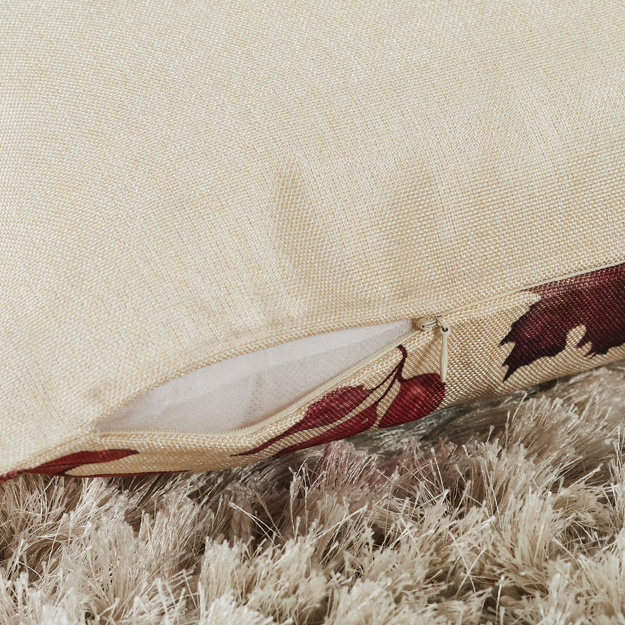 Pumpkin Floral Pillow Cover Set of 2 20Lx20W